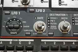 LFO section Roland SH-201 synthesizer